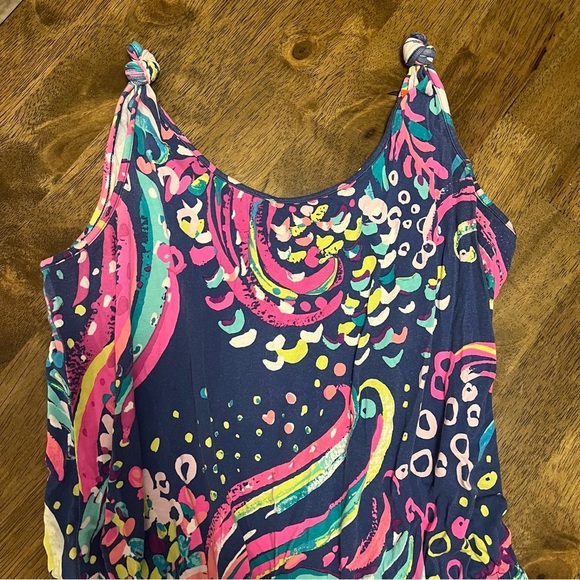 Lilly Pulitzer Jarrett Romper Beach Loot Size Medium Women’s Coastal Beach - Picture 4 of 14